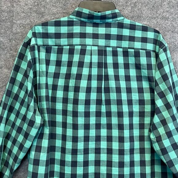 GOODTHREADS Button-down Shirt Mens XL Black Green Buffalo Plaid Poplin Standard - Picture 11 of 15